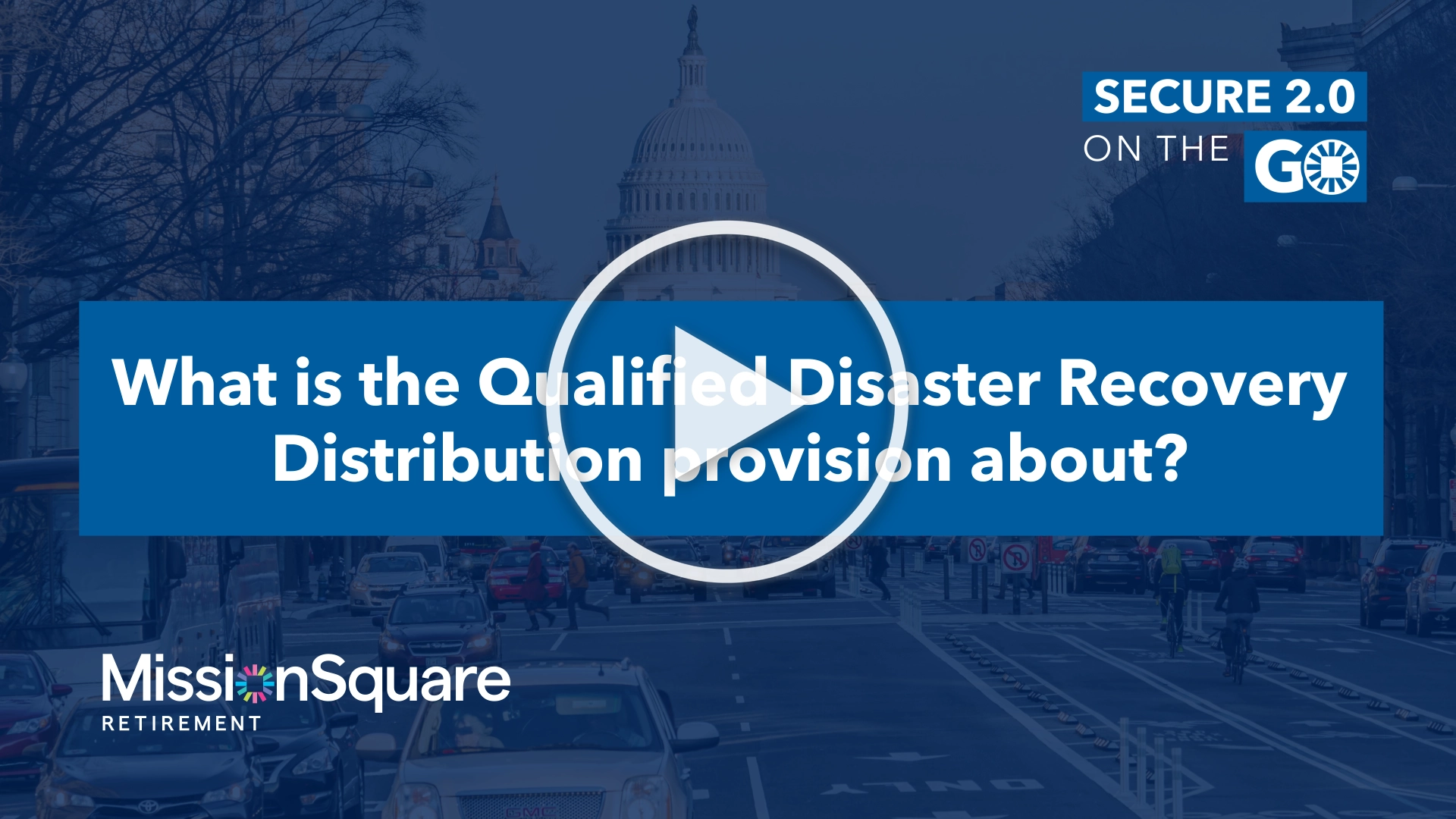 What is the Qualified Disaster Recovery Distribution provision